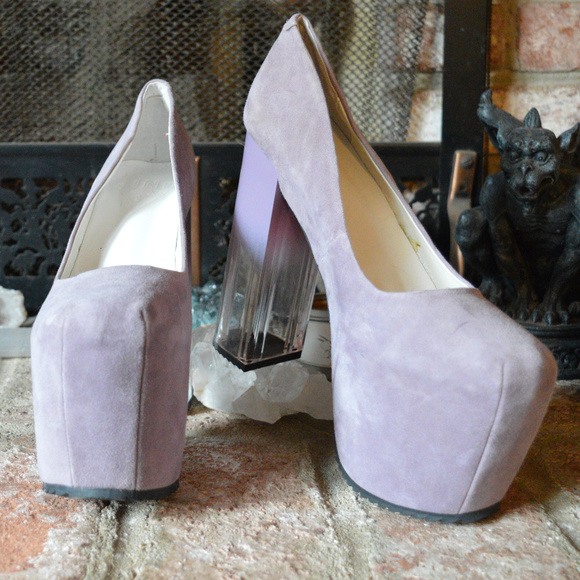 lavender high heel shoes